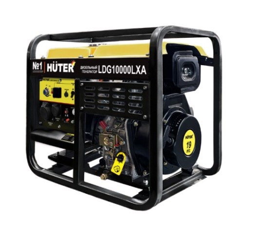 Электростанция дизельная с воздушным охлаждением HUTER LDG 10000LXA открытая [64/2/9]